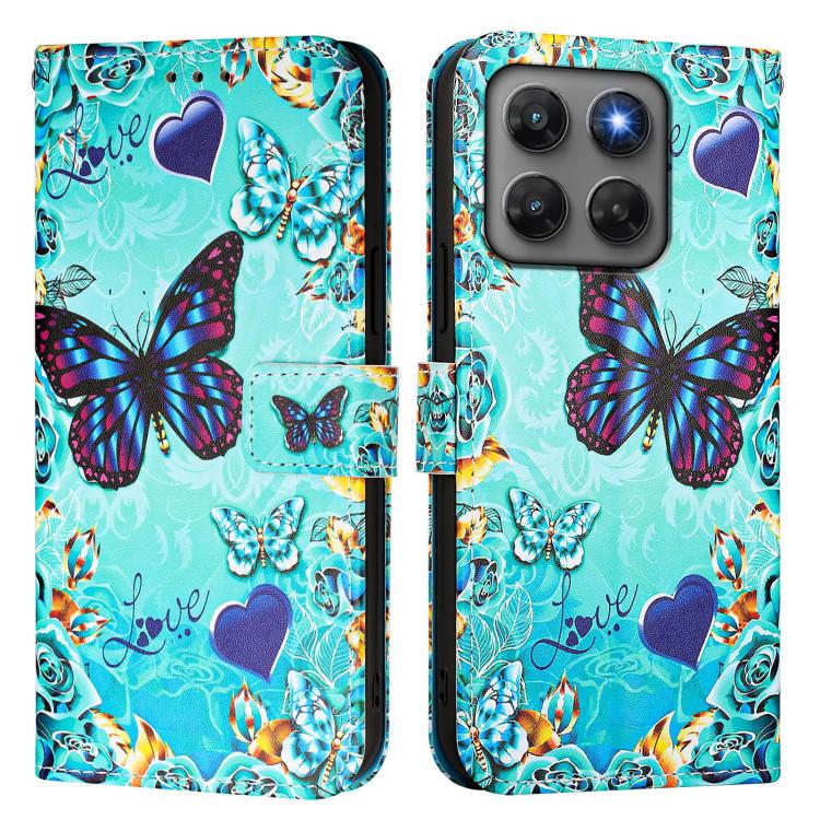 For Motorola Moto G37 / G37 Power / G47 5G Colored Drawing Pattern Plain Weave Leather Phone Case