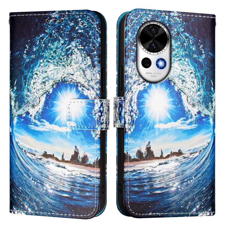 For Huawei nova 13 / nova 12 Colored Drawing Pattern Plain Weave Leather Phone Case