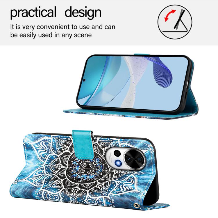 For Huawei nova 13 / nova 12 Colored Drawing Pattern Plain Weave Leather Phone Case
