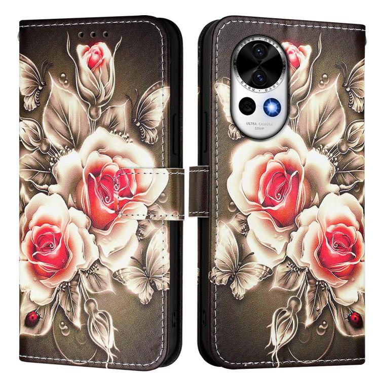 For Huawei nova 13 / nova 12 Colored Drawing Pattern Plain Weave Leather Phone Case
