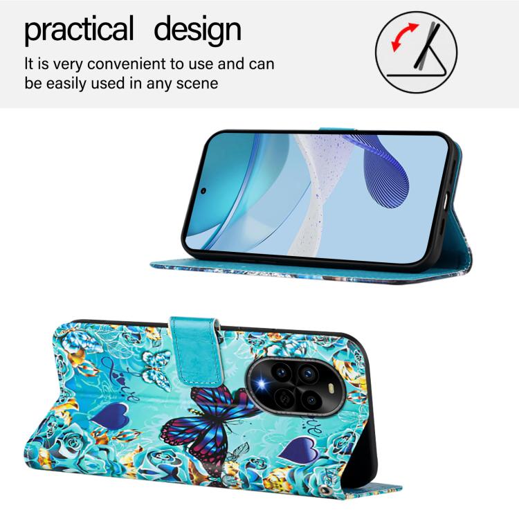 For Huawei nova 13 Pro Colored Drawing Pattern Plain Weave Leather Phone Case