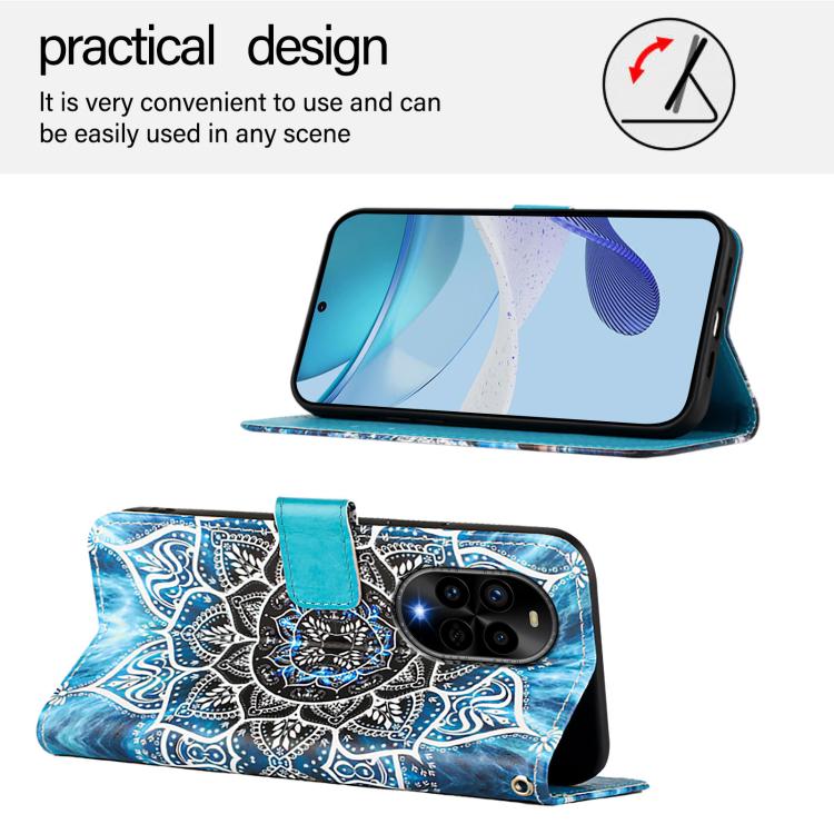 For Huawei nova 13 Pro Colored Drawing Pattern Plain Weave Leather Phone Case