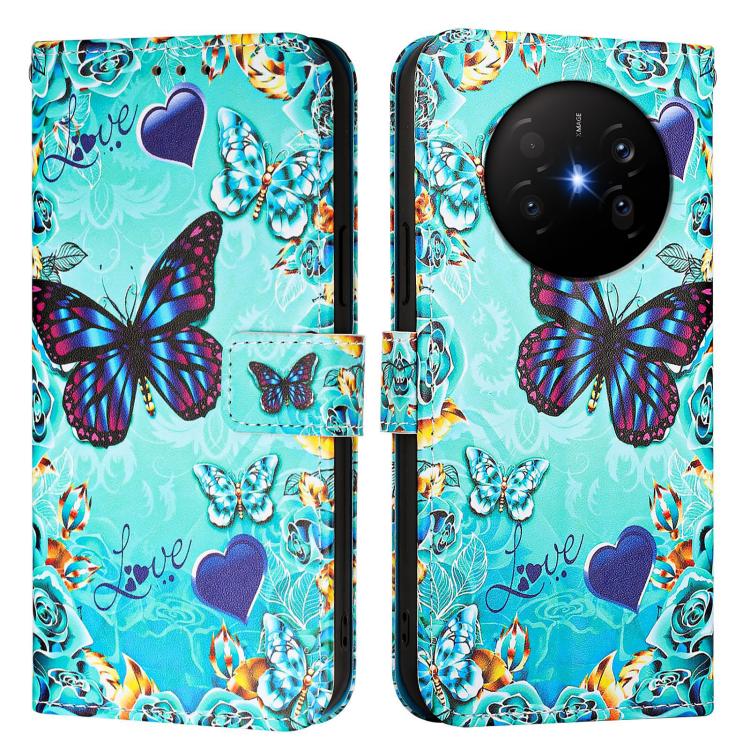 For Huawei Mate 70 Air Colored Drawing Pattern Plain Weave Leather Phone Case
