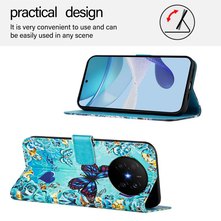 For Huawei Mate 70 Air Colored Drawing Pattern Plain Weave Leather Phone Case