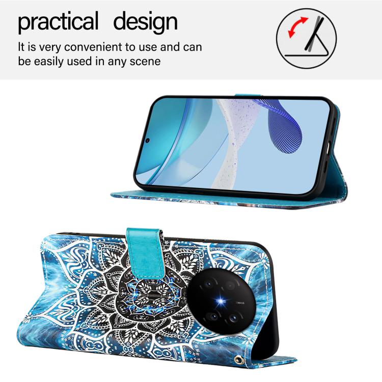For Huawei Mate 70 Air Colored Drawing Pattern Plain Weave Leather Phone Case