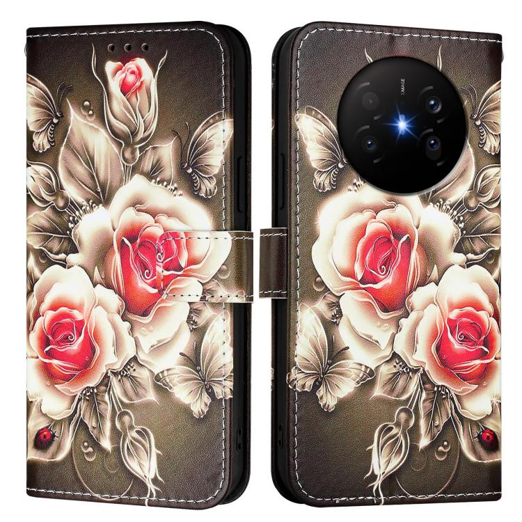 For Huawei Mate 70 Air Colored Drawing Pattern Plain Weave Leather Phone Case