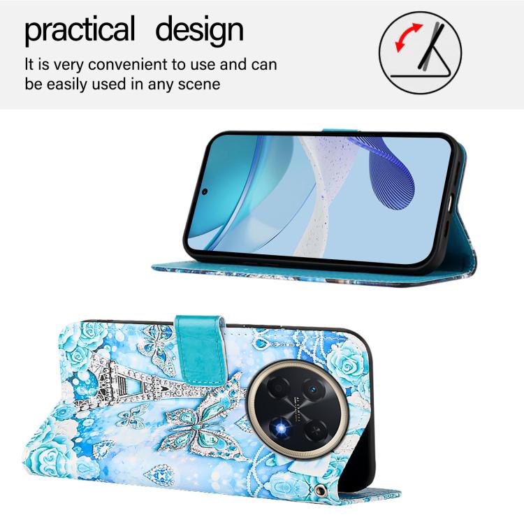 For Huawei Pura 90 Pro Max Colored Drawing Pattern Plain Weave Leather Phone Case