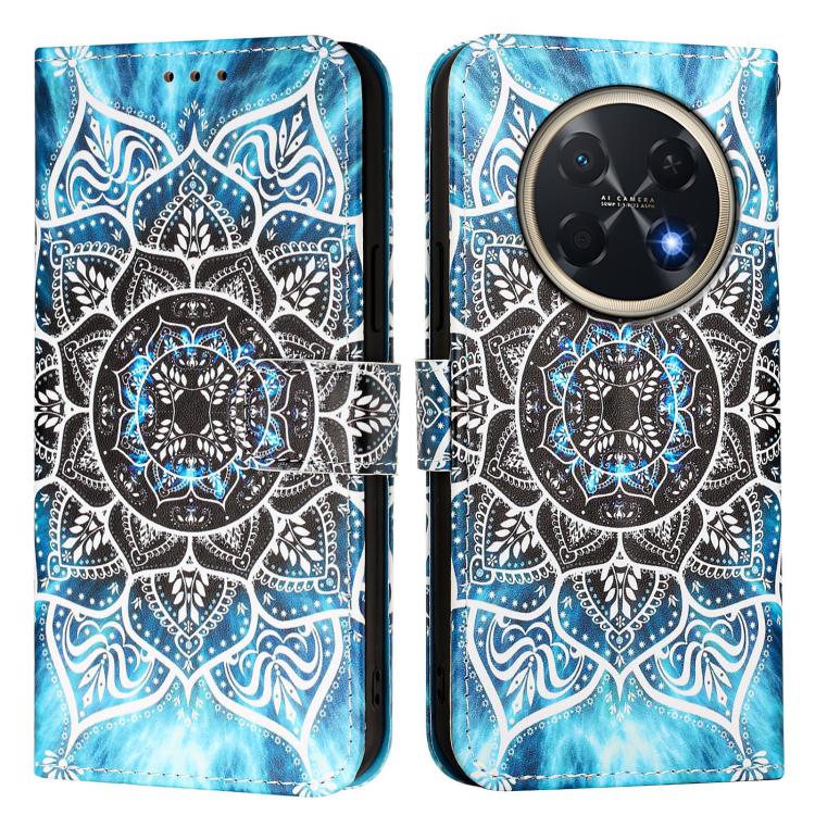 For Huawei Pura 90 Pro Max Colored Drawing Pattern Plain Weave Leather Phone Case