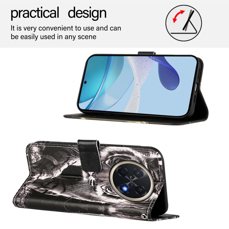 For Huawei Pura 90 Pro Max Colored Drawing Pattern Plain Weave Leather Phone Case