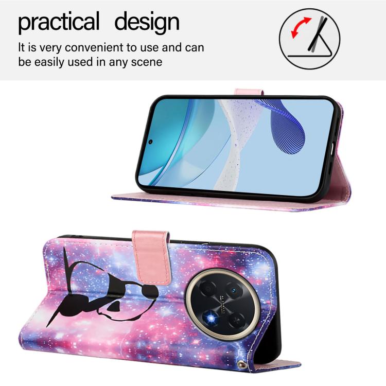 For Huawei Pura 90 Pro Max Colored Drawing Pattern Plain Weave Leather Phone Case