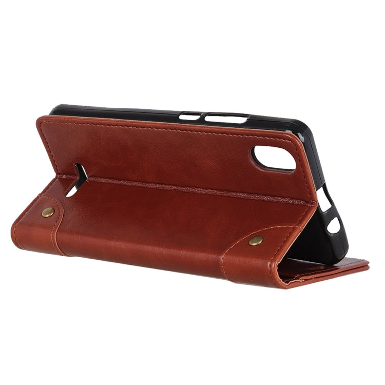 For Wiko Y61 Copper Buckle Nappa Texture Horizontal Flip Leather Case with Holder & Card Slots & Wallet