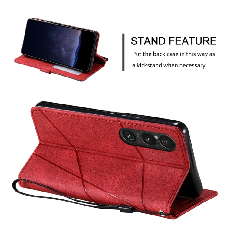 For Sony Xperia 1 VI Skin Feel Splicing Leather Phone Case