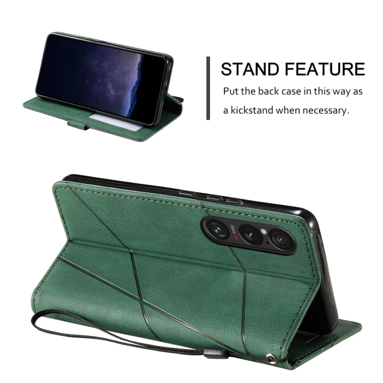 For Sony Xperia 1 VI Skin Feel Splicing Leather Phone Case