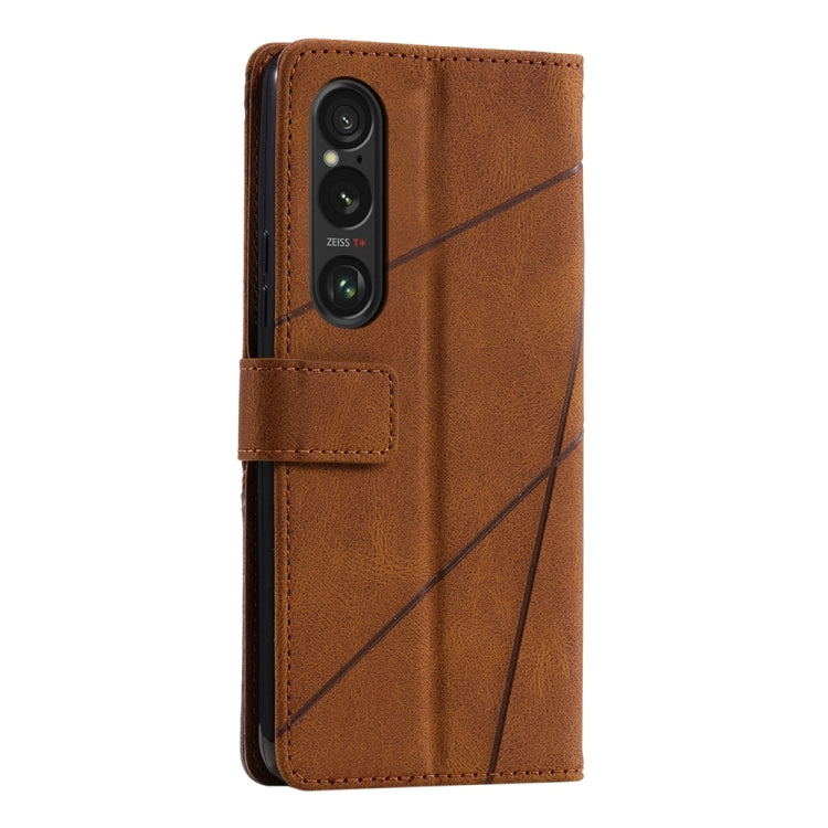 For Sony Xperia 1 VI Skin Feel Splicing Leather Phone Case