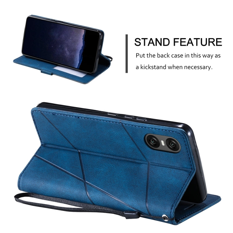 For Sony Xperia 10 VI Skin Feel Splicing Leather Phone Case