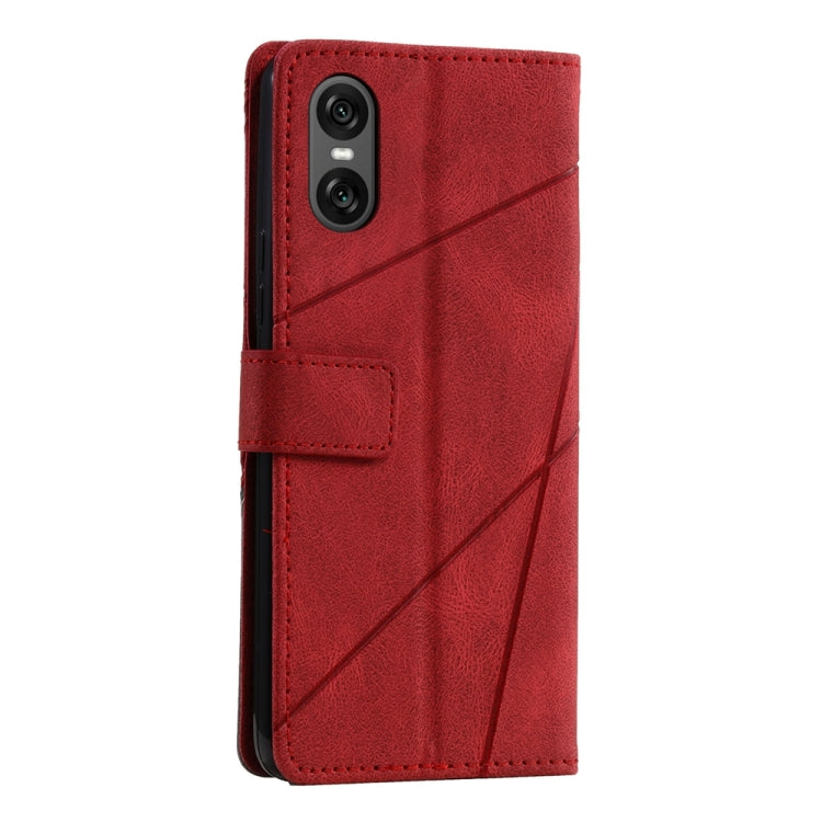 For Sony Xperia 10 VI Skin Feel Splicing Leather Phone Case