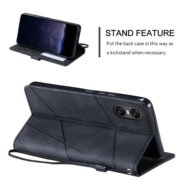 For Sony Xperia 10 VI Skin Feel Splicing Leather Phone Case