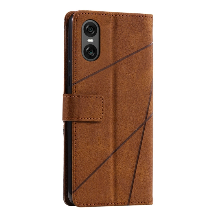For Sony Xperia 10 VI Skin Feel Splicing Leather Phone Case