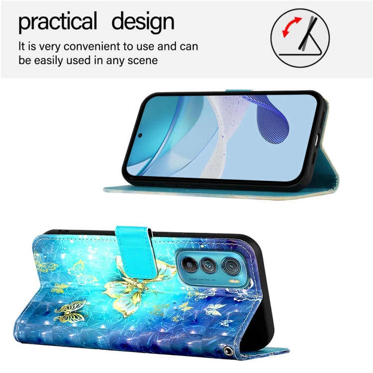 For Motorola Edge 30 3D Painting Horizontal Flip Leather Phone Case