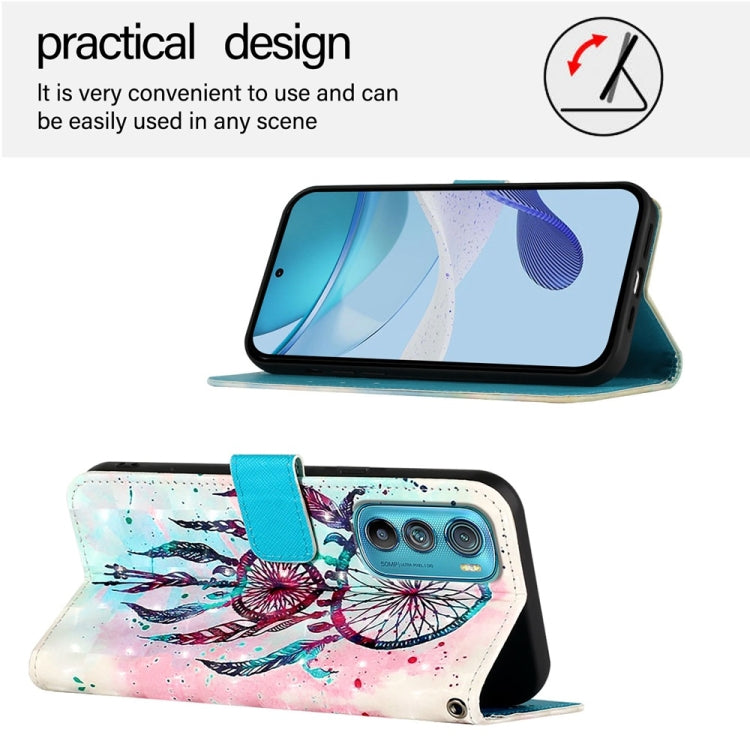 For Motorola Edge 30 3D Painting Horizontal Flip Leather Phone Case