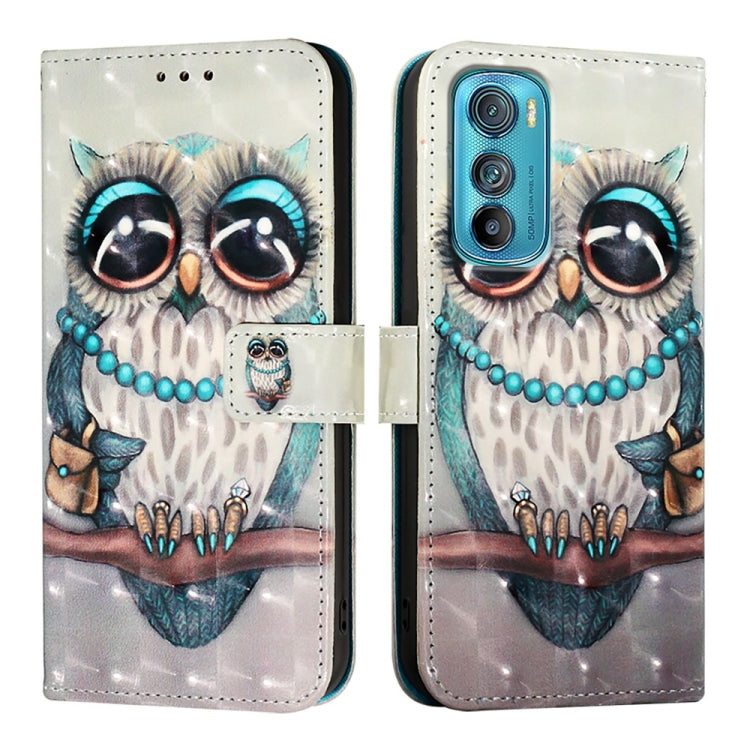 For Motorola Edge 30 3D Painting Horizontal Flip Leather Phone Case