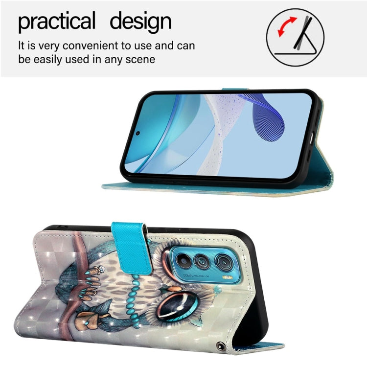For Motorola Edge 30 3D Painting Horizontal Flip Leather Phone Case