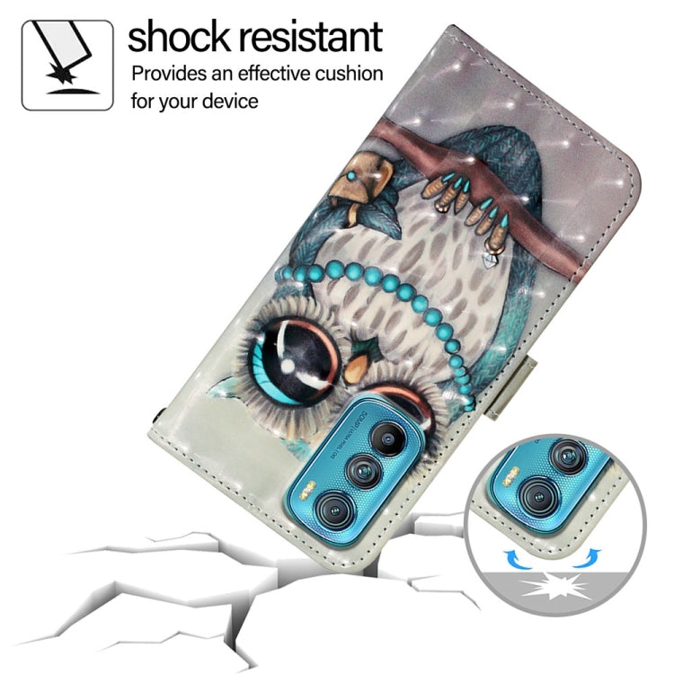 For Motorola Edge 30 3D Painting Horizontal Flip Leather Phone Case