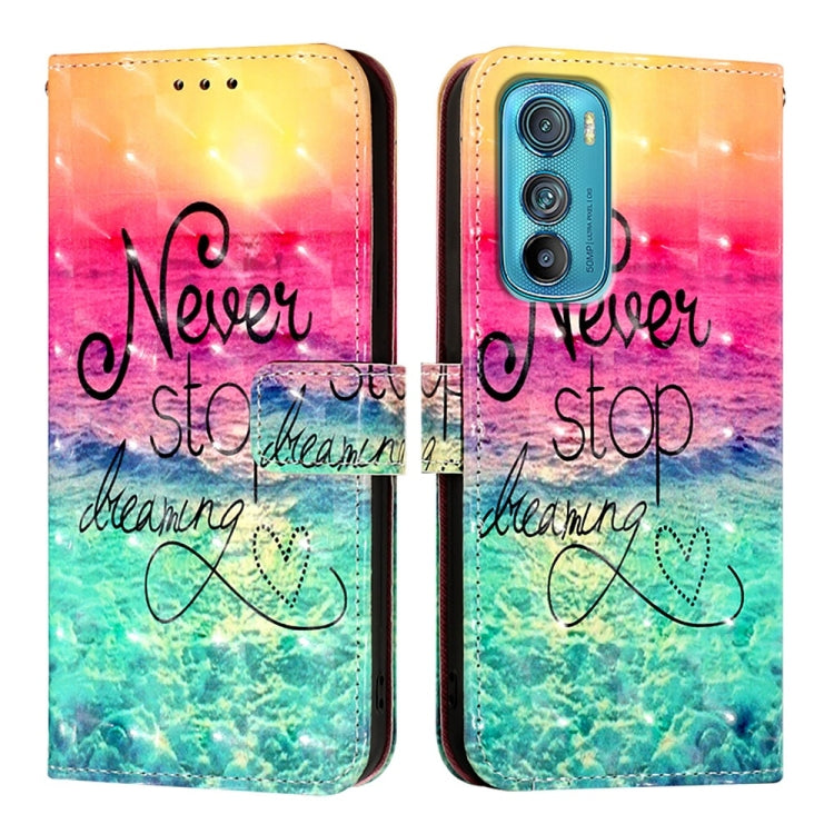 For Motorola Edge 30 3D Painting Horizontal Flip Leather Phone Case