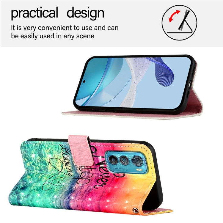 For Motorola Edge 30 3D Painting Horizontal Flip Leather Phone Case
