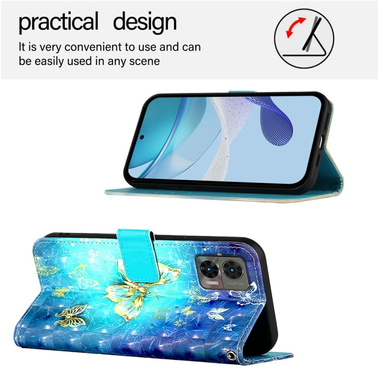 For Motorola Edge 30 Neo 3D Painting Horizontal Flip Leather Phone Case