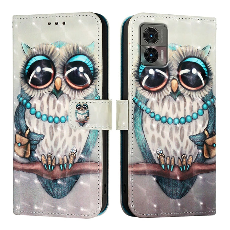 For Motorola Edge 30 Neo 3D Painting Horizontal Flip Leather Phone Case