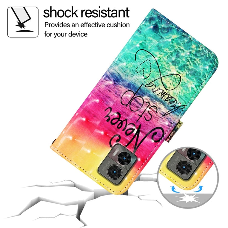 For Motorola Edge 30 Neo 3D Painting Horizontal Flip Leather Phone Case