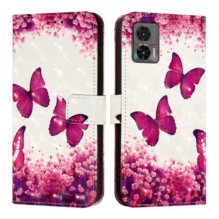 For Motorola Edge 30 Neo 3D Painting Horizontal Flip Leather Phone Case