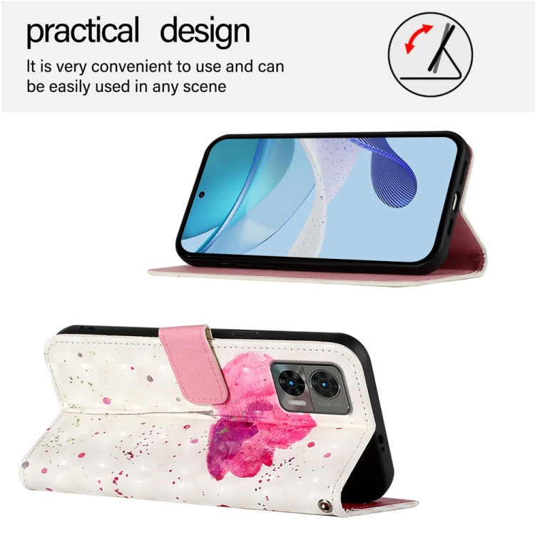 For Motorola Edge 30 Neo 3D Painting Horizontal Flip Leather Phone Case