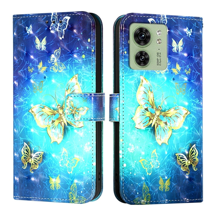 For Motorola Edge 40 5G Global / Edge 2023 US 3D Painting Horizontal Flip Leather Phone Case