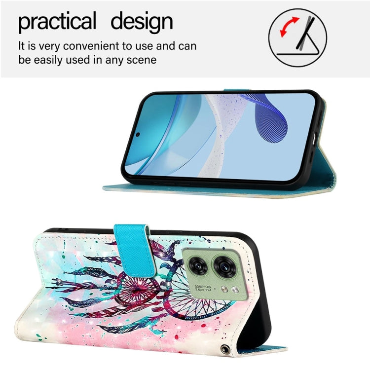 For Motorola Edge 40 5G Global / Edge 2023 US 3D Painting Horizontal Flip Leather Phone Case