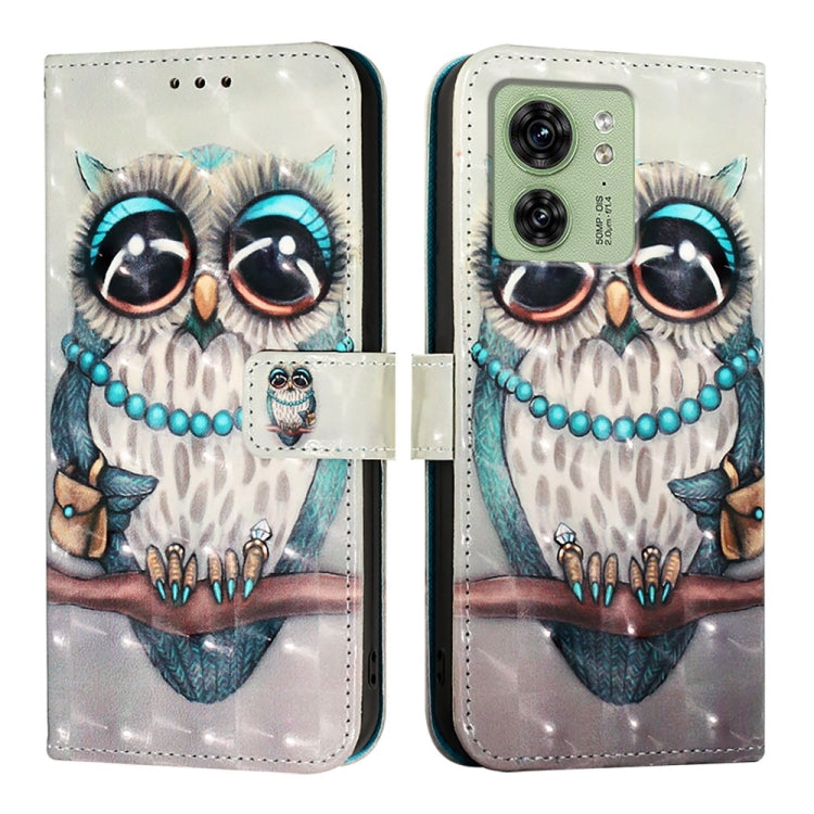 For Motorola Edge 40 5G Global / Edge 2023 US 3D Painting Horizontal Flip Leather Phone Case