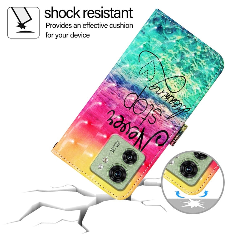 For Motorola Edge 40 5G Global / Edge 2023 US 3D Painting Horizontal Flip Leather Phone Case