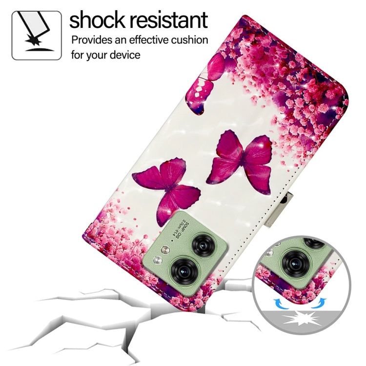 For Motorola Edge 40 5G Global / Edge 2023 US 3D Painting Horizontal Flip Leather Phone Case