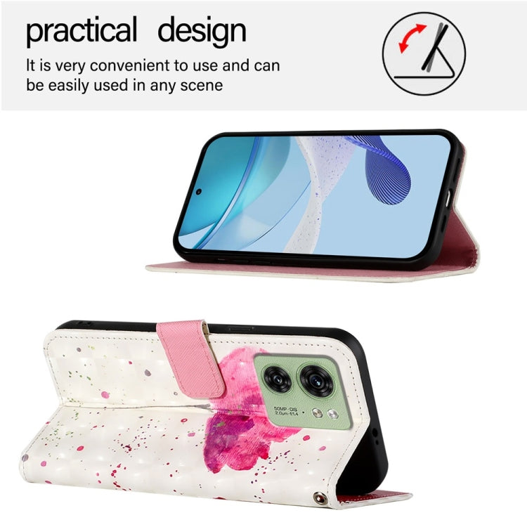 For Motorola Edge 40 5G Global / Edge 2023 US 3D Painting Horizontal Flip Leather Phone Case