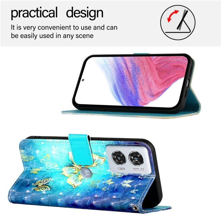 For Motorola Edge 50 Fusion 3D Painting Horizontal Flip Leather Phone Case