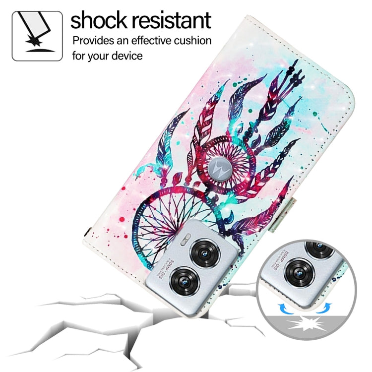 For Motorola Edge 50 Fusion 3D Painting Horizontal Flip Leather Phone Case