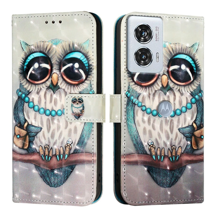For Motorola Edge 50 Fusion 3D Painting Horizontal Flip Leather Phone Case