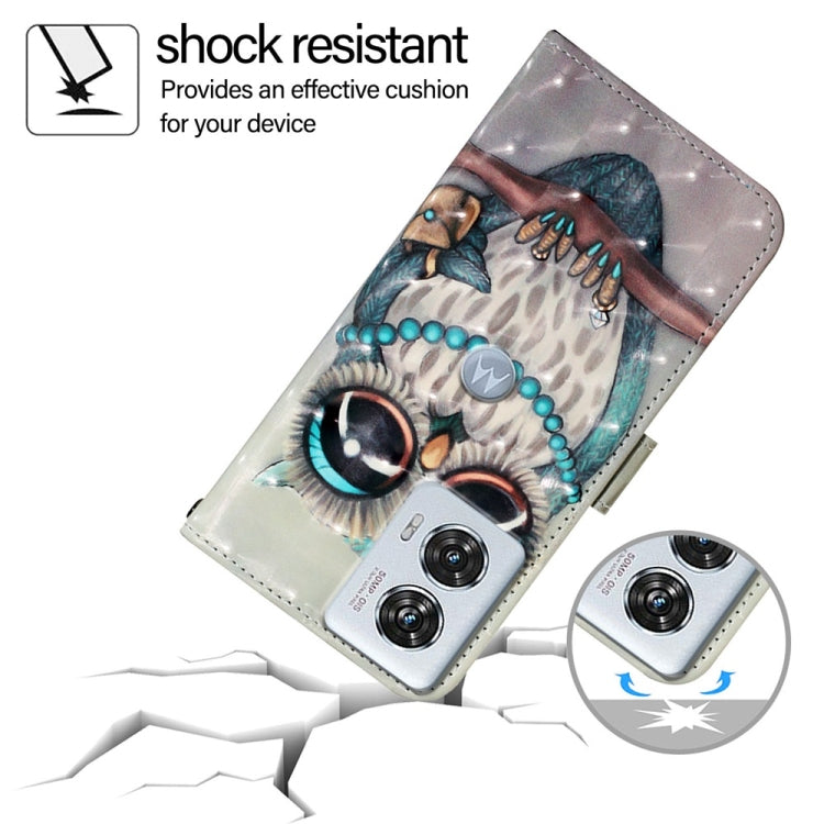 For Motorola Edge 50 Fusion 3D Painting Horizontal Flip Leather Phone Case