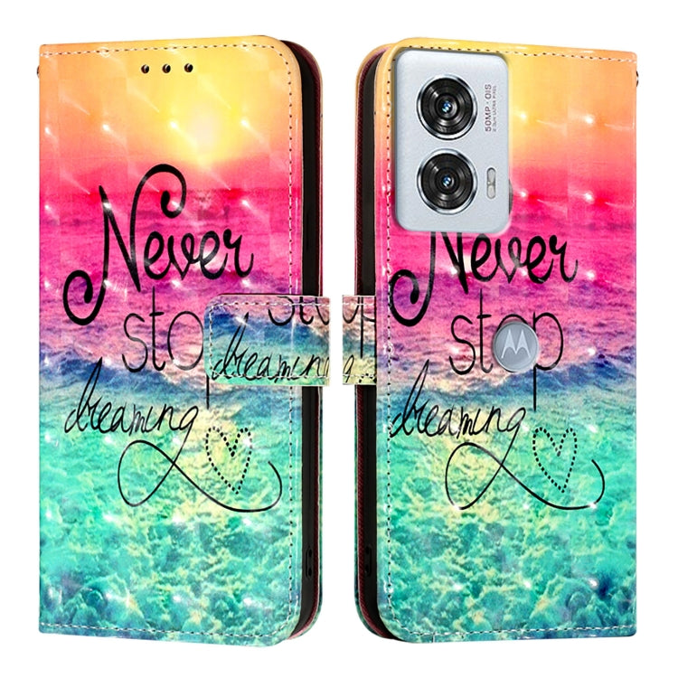 For Motorola Edge 50 Fusion 3D Painting Horizontal Flip Leather Phone Case