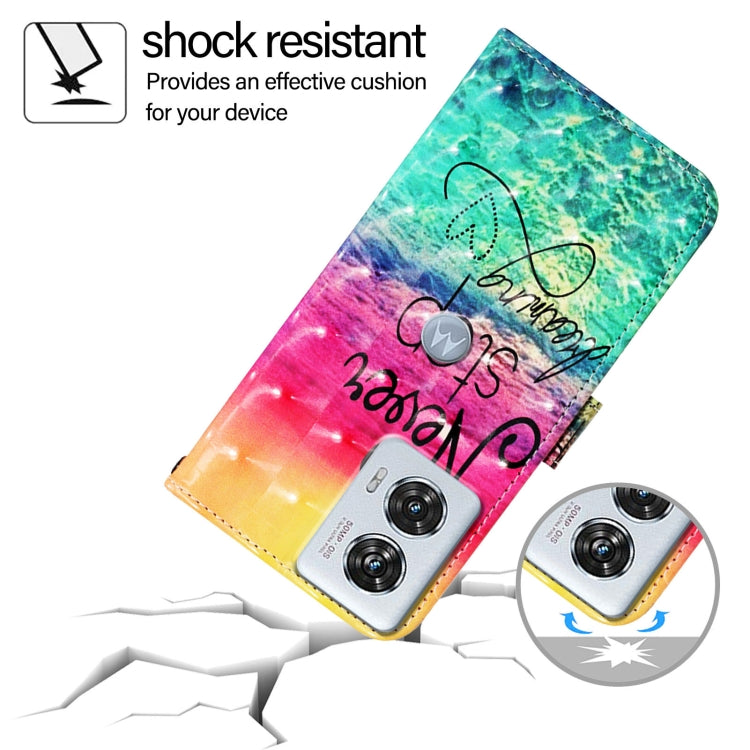For Motorola Edge 50 Fusion 3D Painting Horizontal Flip Leather Phone Case