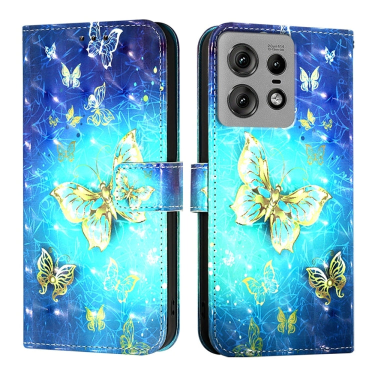 For Motorola Edge 50 Pro 3D Painting Horizontal Flip Leather Phone Case