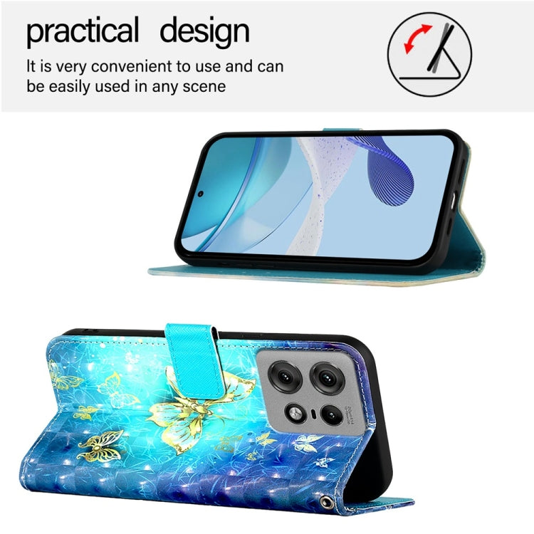 For Motorola Edge 50 Pro 3D Painting Horizontal Flip Leather Phone Case