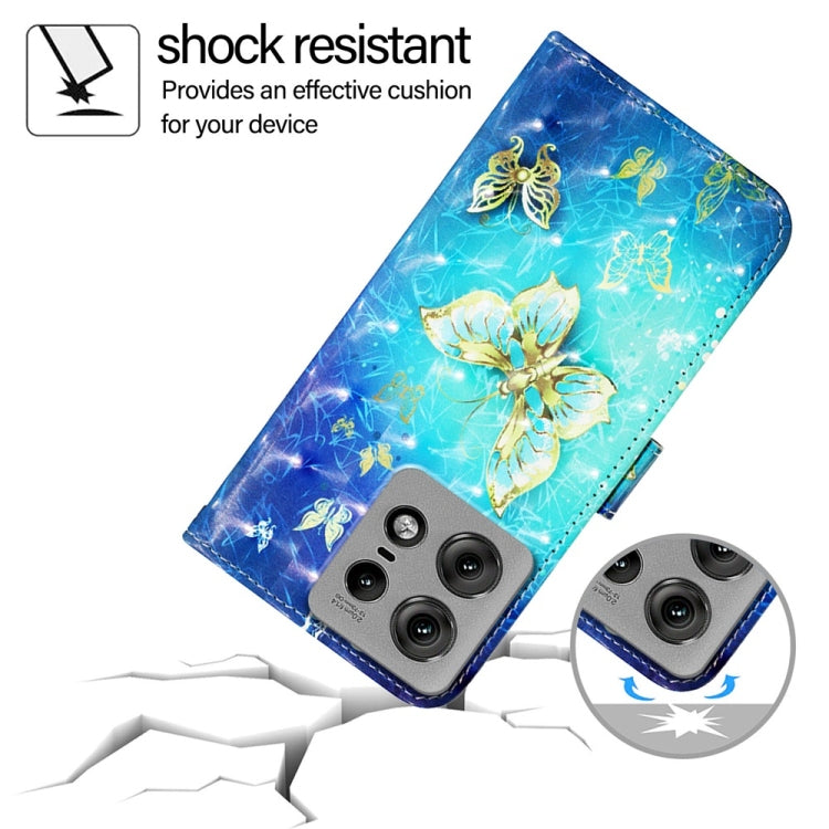 For Motorola Edge 50 Pro 3D Painting Horizontal Flip Leather Phone Case