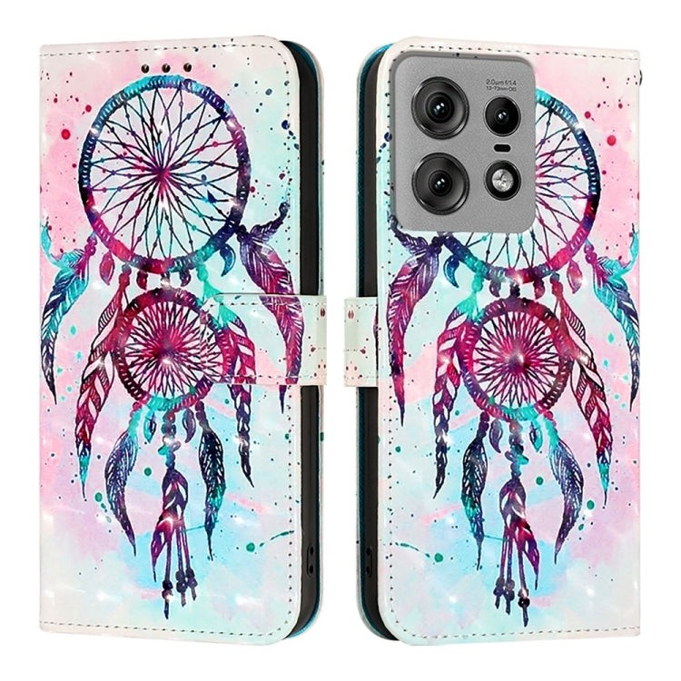 For Motorola Edge 50 Pro 3D Painting Horizontal Flip Leather Phone Case